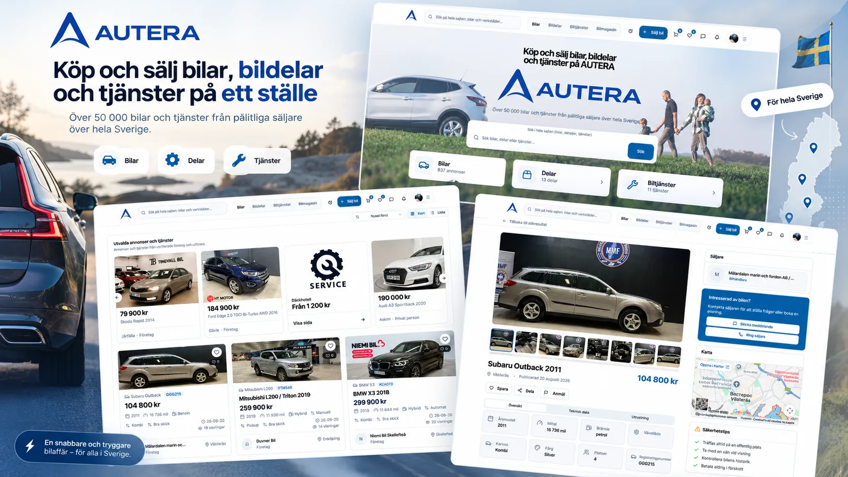 AUTERA — автомобильный маркетплейс для Швеции