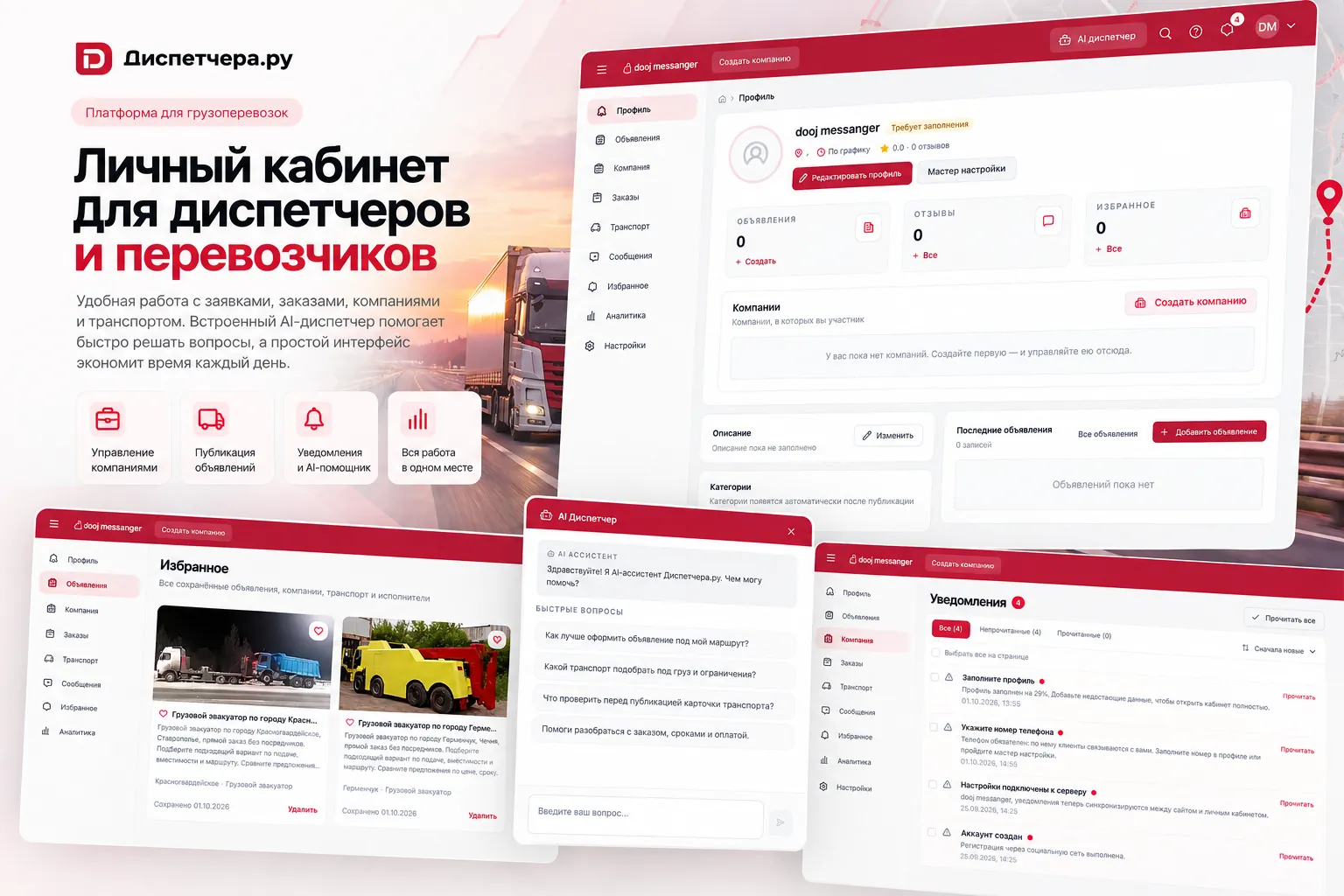 Диспетчера.ру — транспортно-логистическая платформа